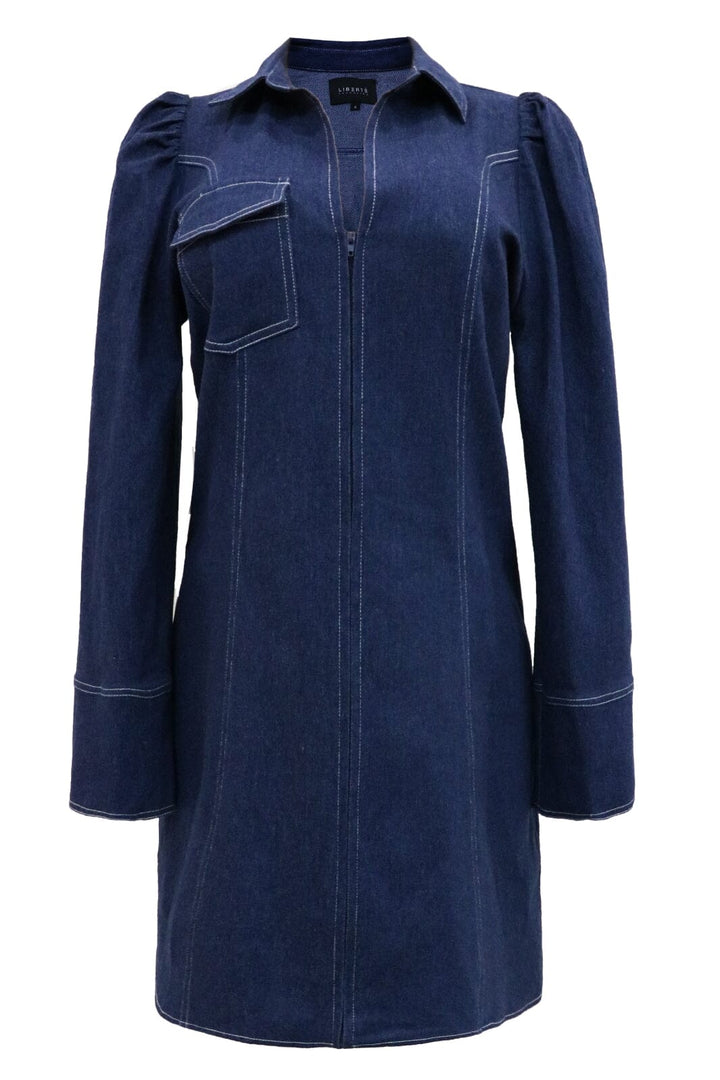 Voorbestelling - Liberte - Asta-V-Neck Dress - Blue Denim