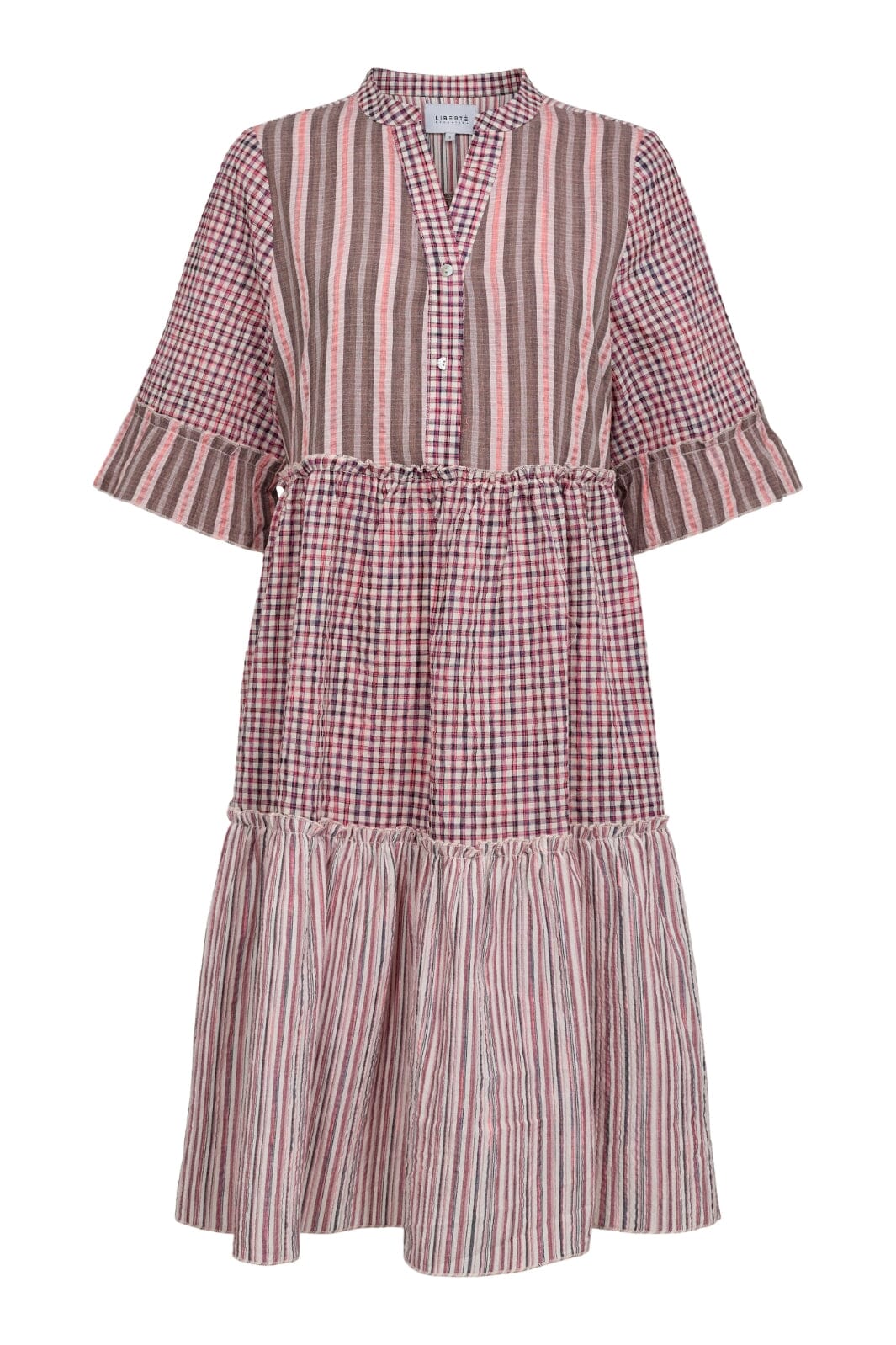 Liberte - Ellie-Dress - Brown Pink Mix