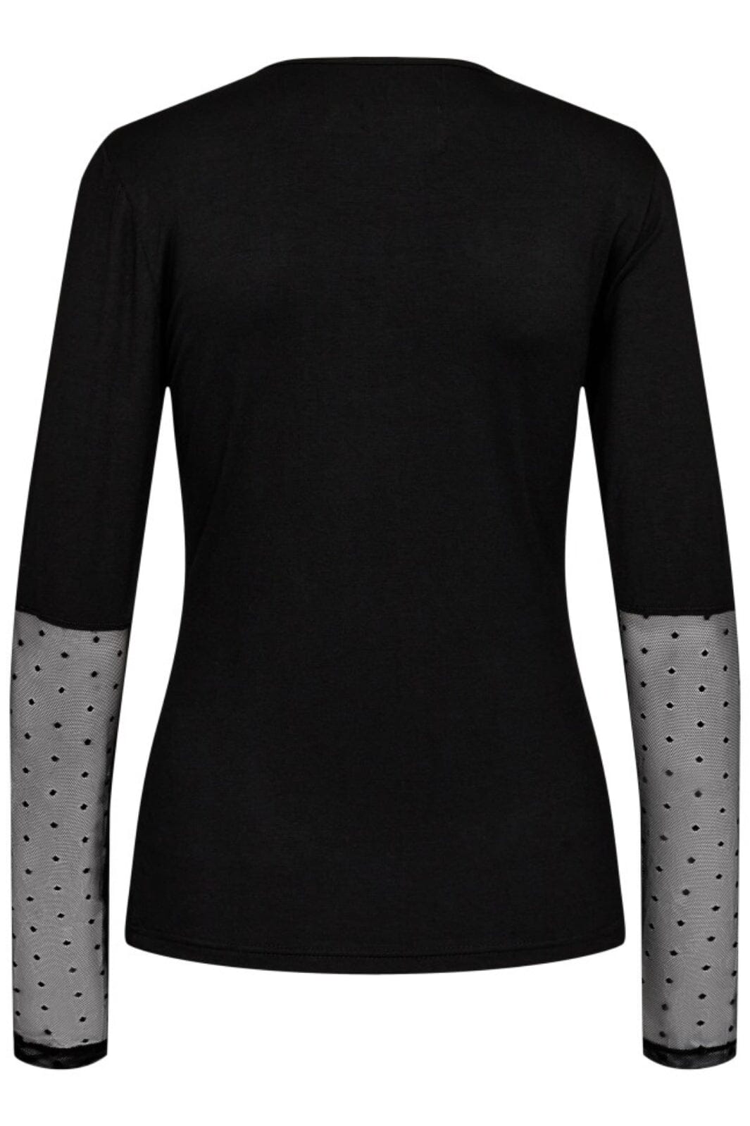 Liberte - Isa-Ls-Lace-Sleeve-Blouse - Black Dot