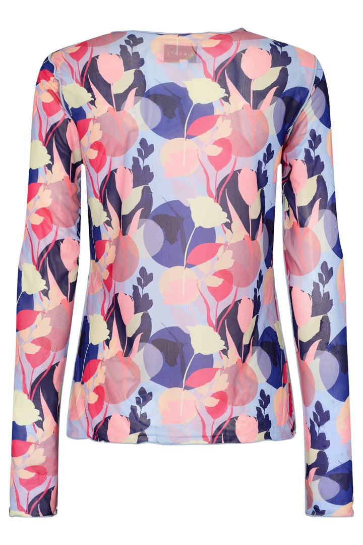 Forudbestilling - Liberte - Mesh Top - Blue Dot Flower (Juni) Bluser 