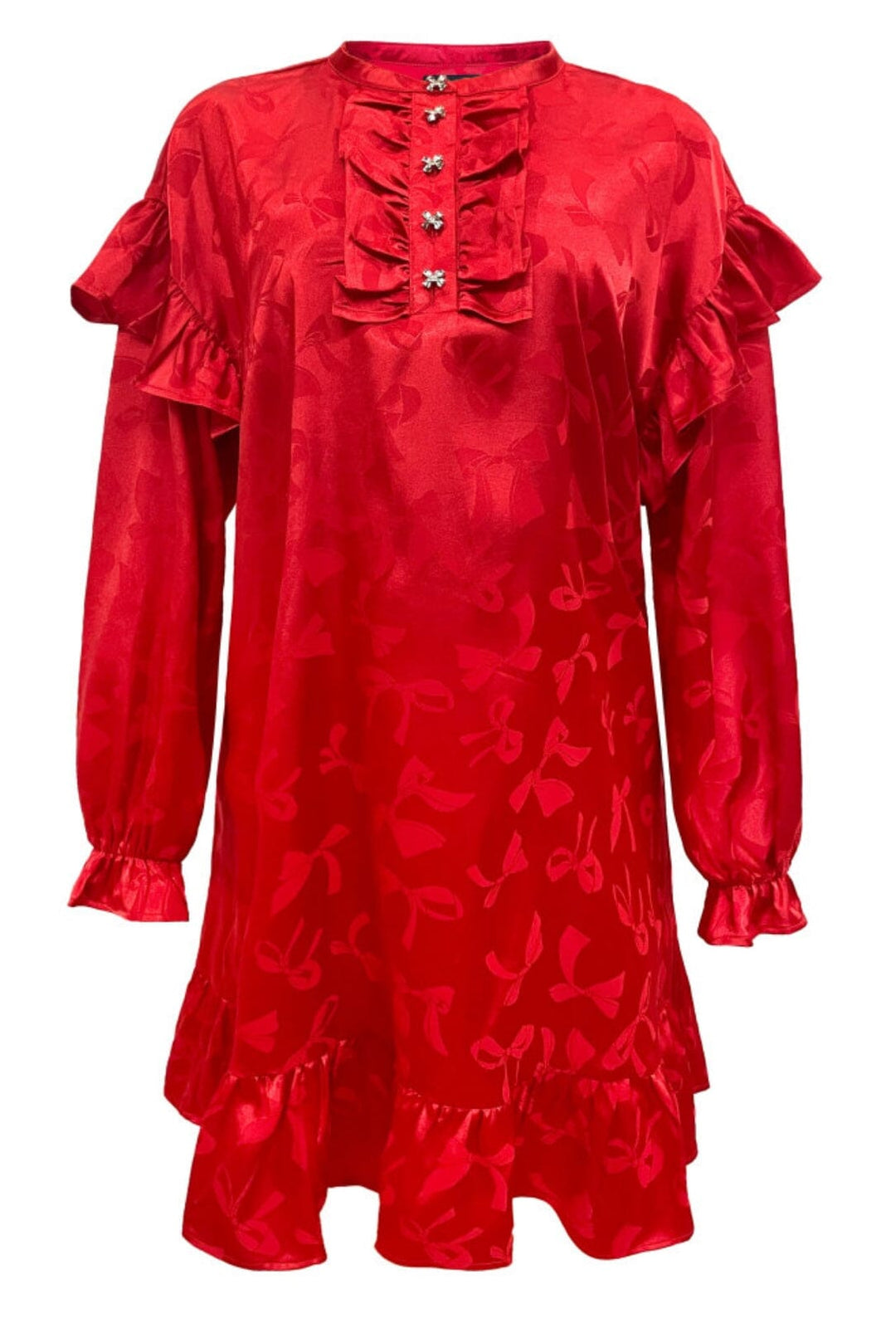 Liberte - Tia-Ls-Frill Dress 22076 - Red Bow