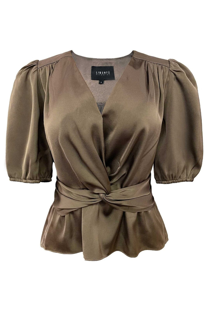Liberte - Tiki-Ss-Twist-Blouse 22205 - Brown