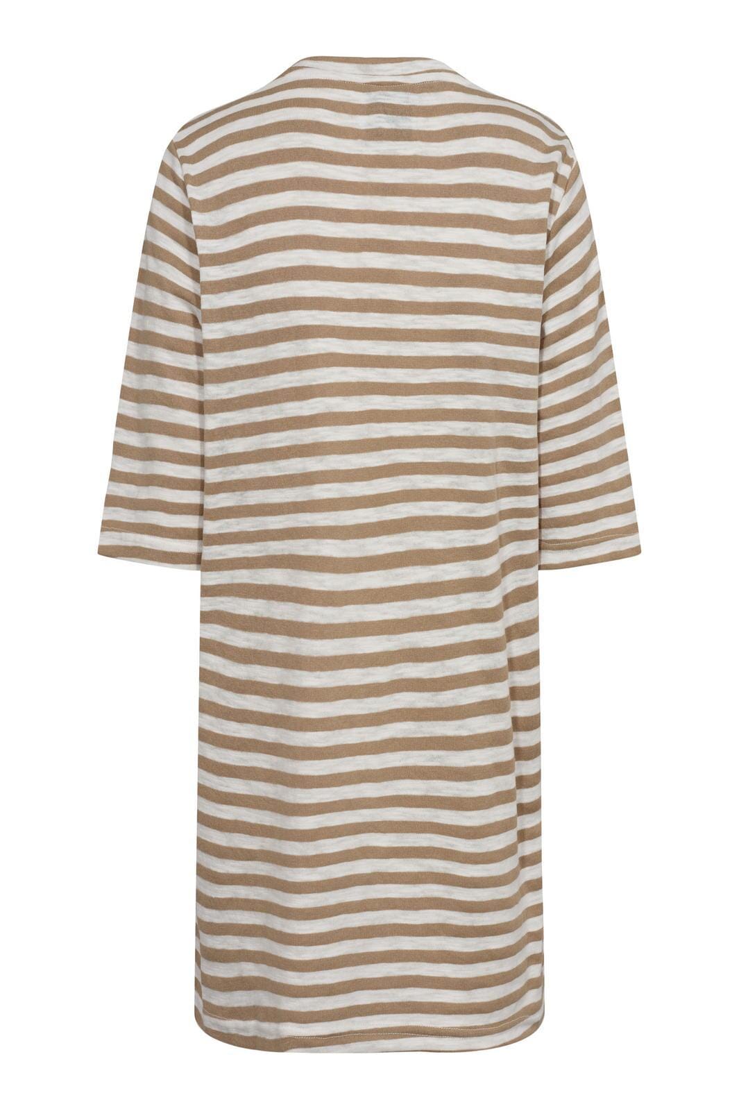 Liberte - Ulla-Ss-Vneck-Stripe-Tshirt - Army White Stripe