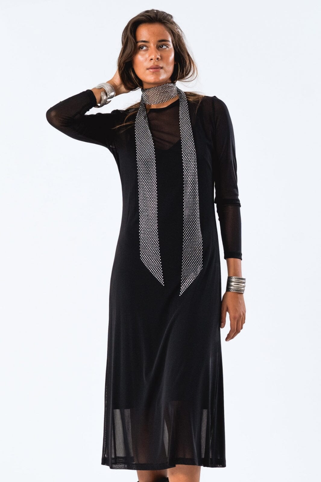 Lollys Laundry - Loganll Maxi Dress Ls - 99 Black