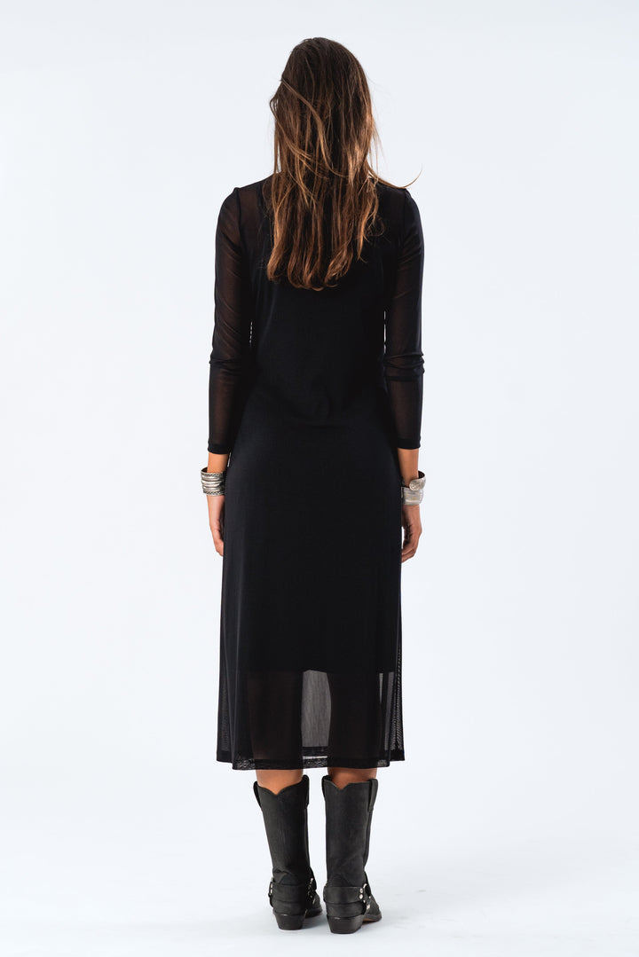 Lollys Laundry - Loganll Maxi Dress Ls - 99 Black