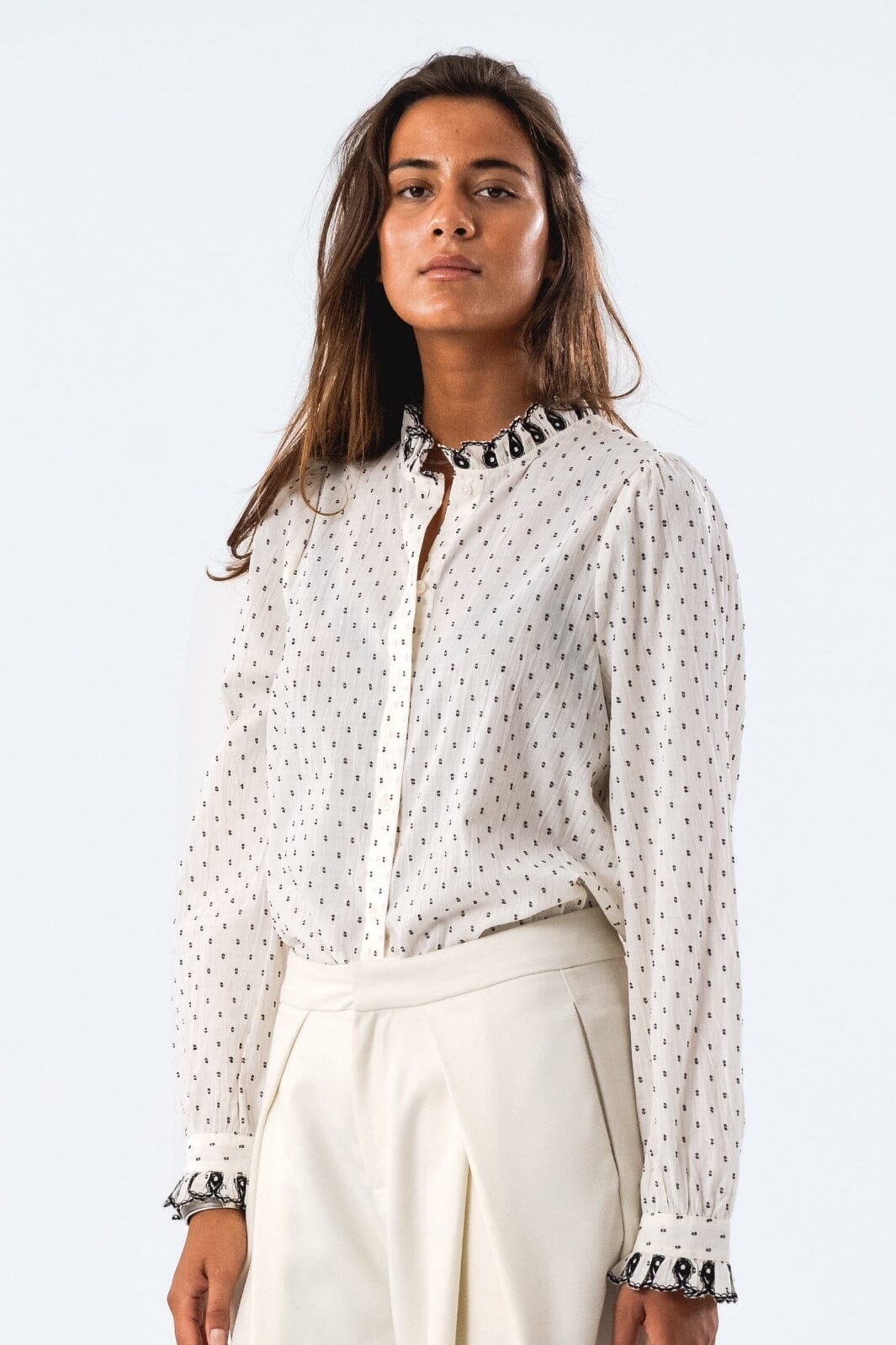 Lollys Laundry - Riverll Shirt Ls - 02 Creme