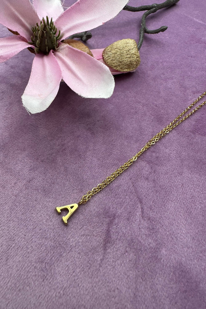 Mellow Moon - Letter Necklace - Forgyldt