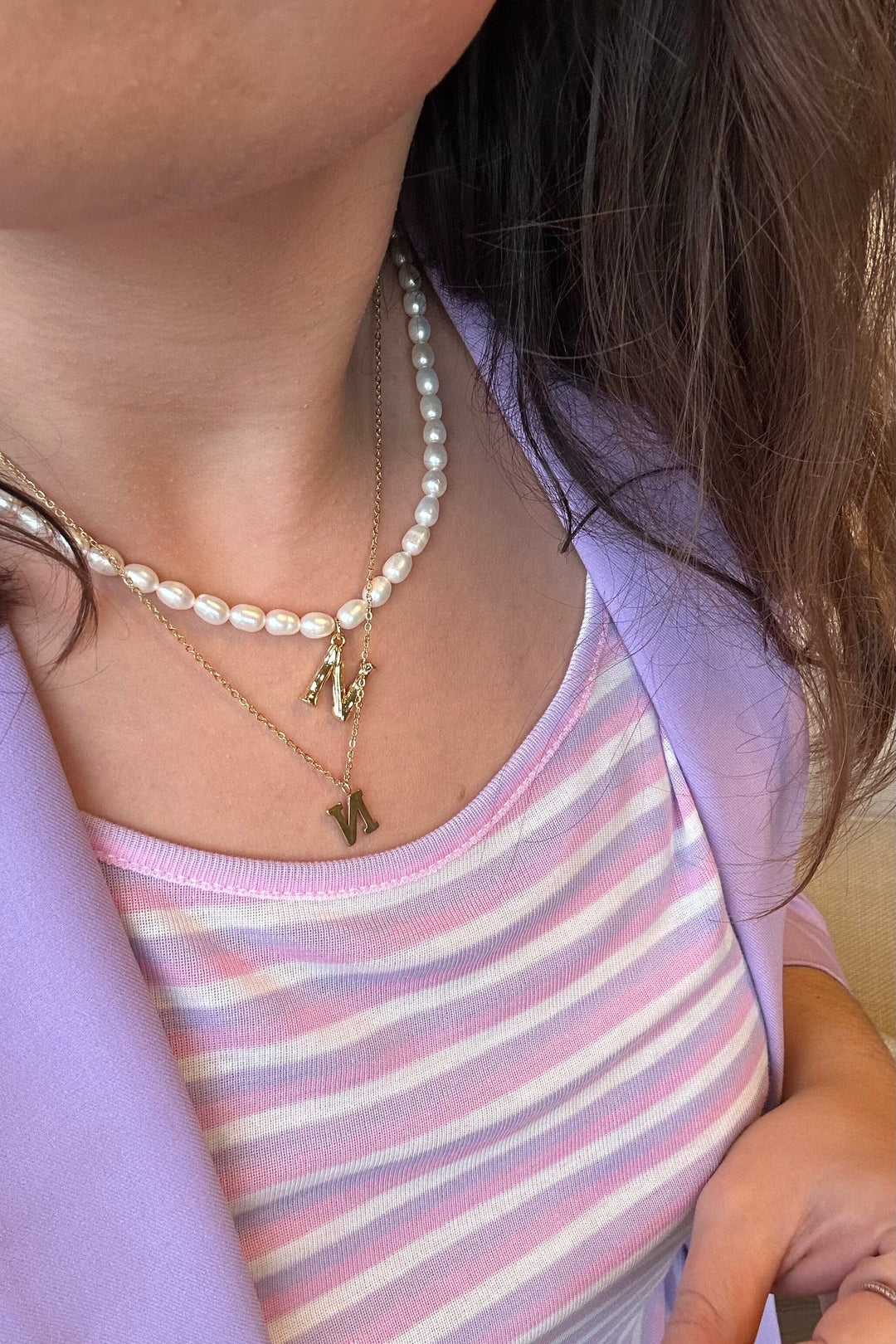 Mellow Moon - Letter Necklace - Forgyldt