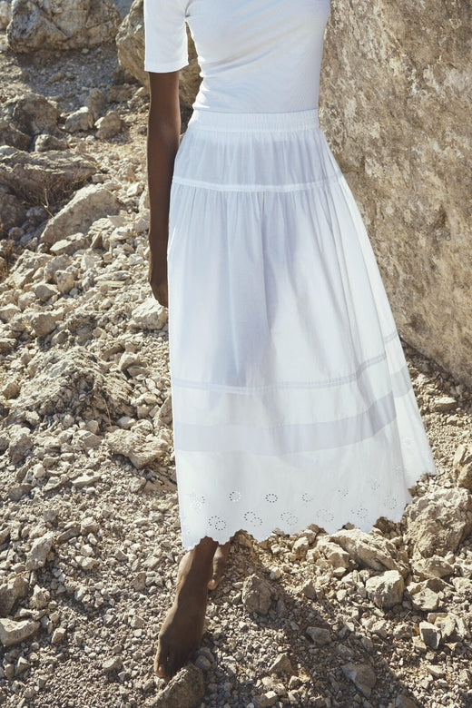 Forudbestilling - Moss Copenhagen - Mschethel Olisa Skirt 19016 - Bright White Nederdele 