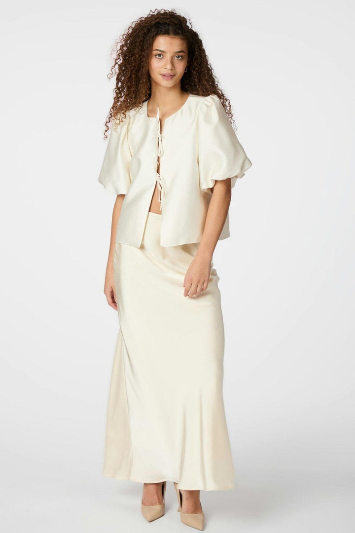 Neo Noir - Aska Dull Satin Blouse 162685 - 121 - Off White