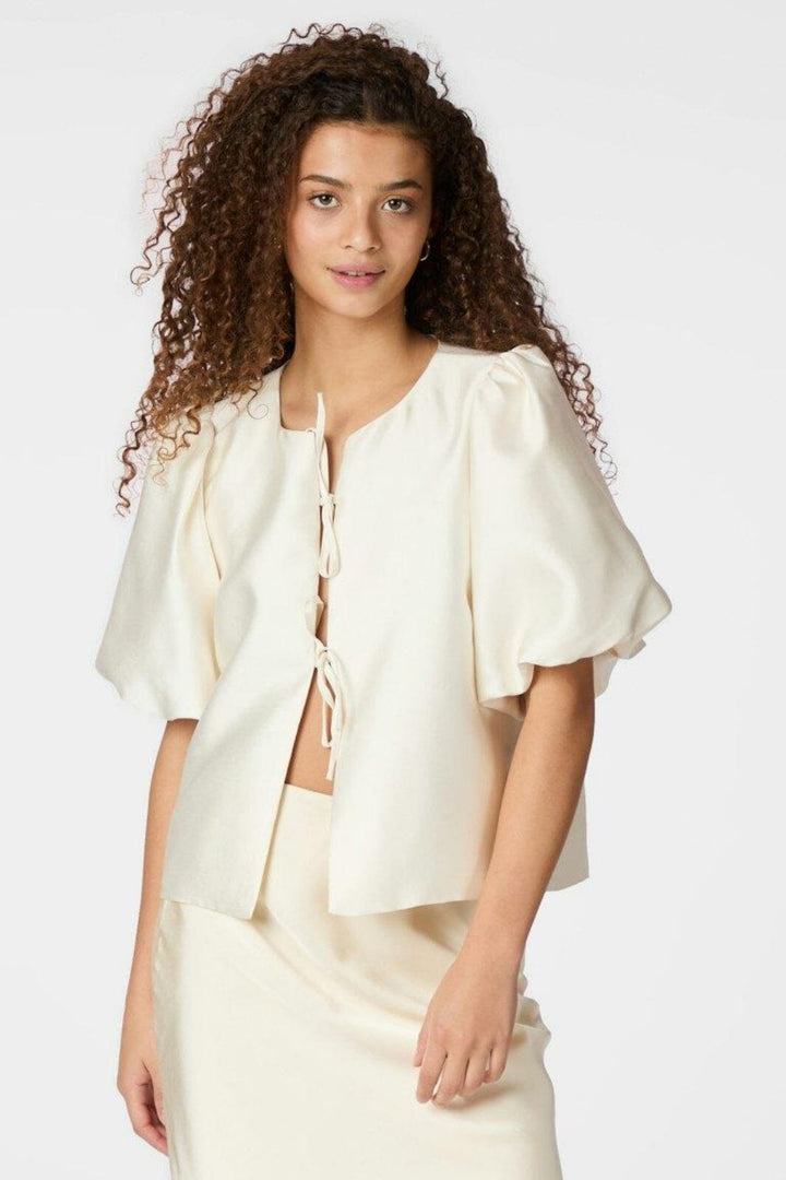 Neo Noir - Aska Dull Satin Blouse 162685 - 121 - Off White