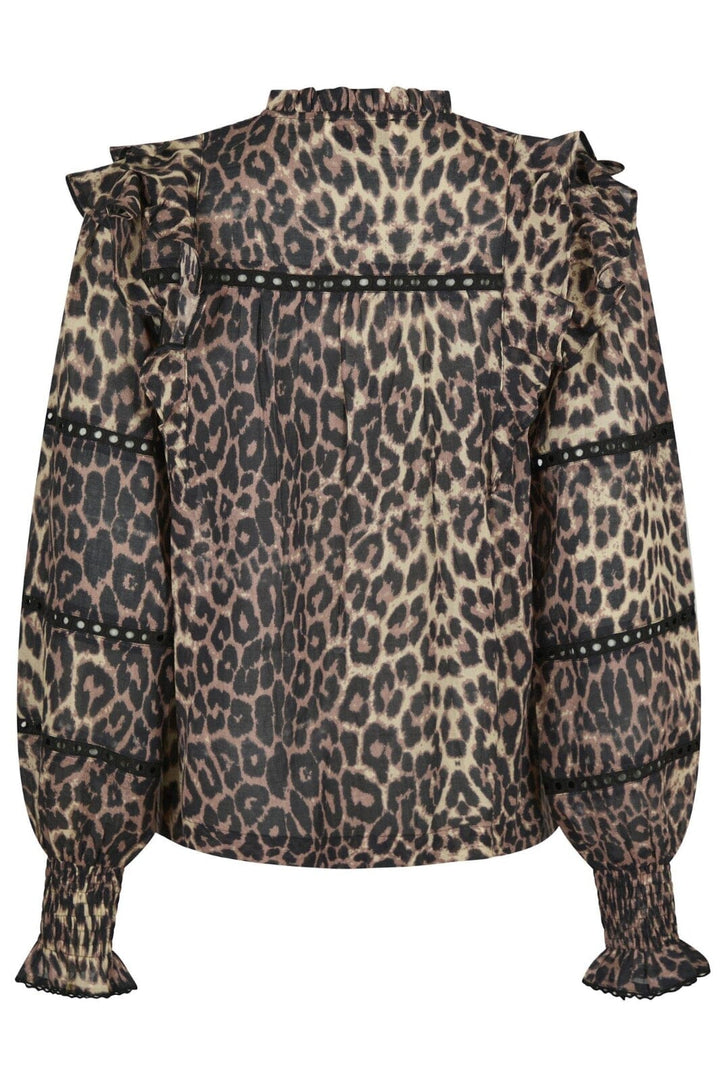 Neo Noir - Aurika Leo Voile Blouse - Leopard
