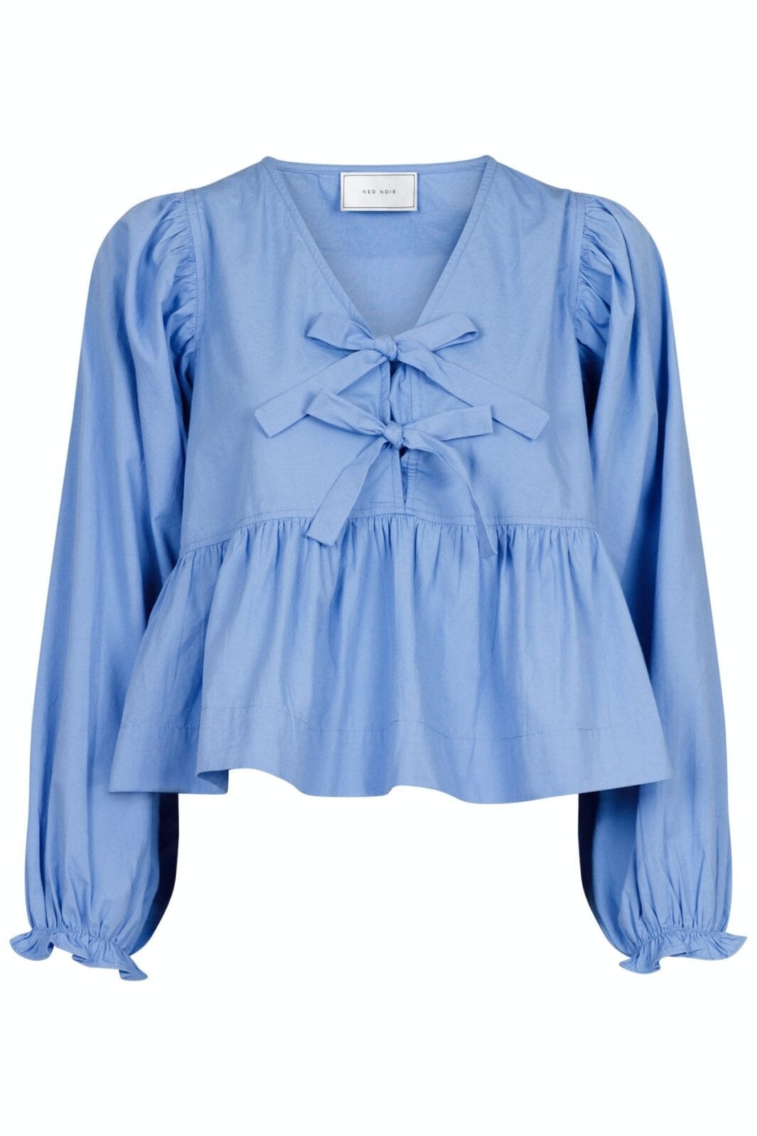 Neo Noir - Bessie C Poplin Blouse - Light Blue