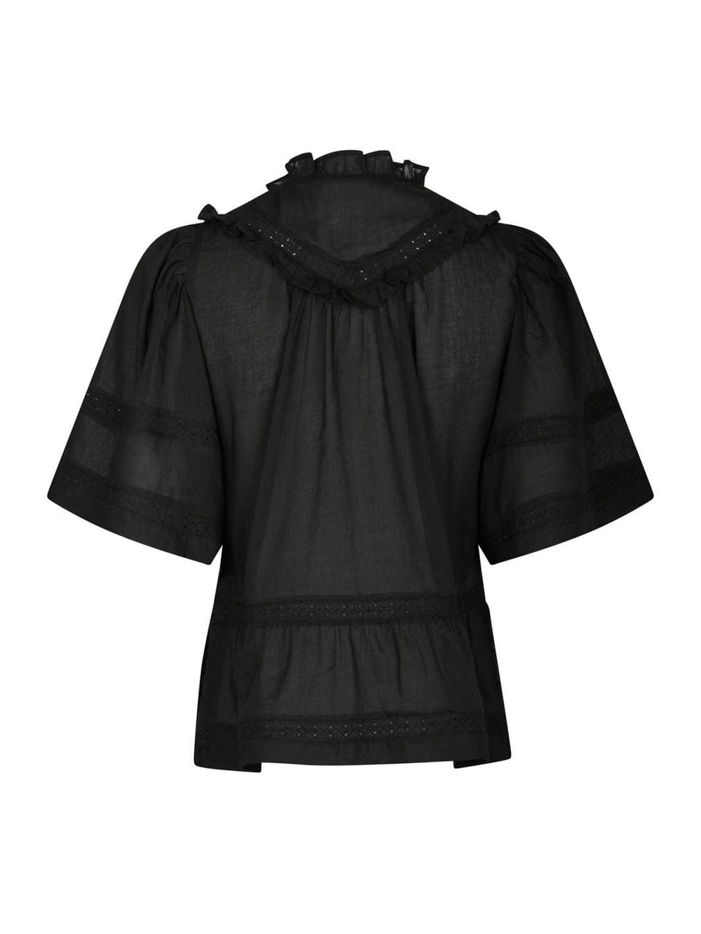 Forudbestilling - Neo Noir - Evienne S Voile Top 161856 - 100 - Black Toppe 