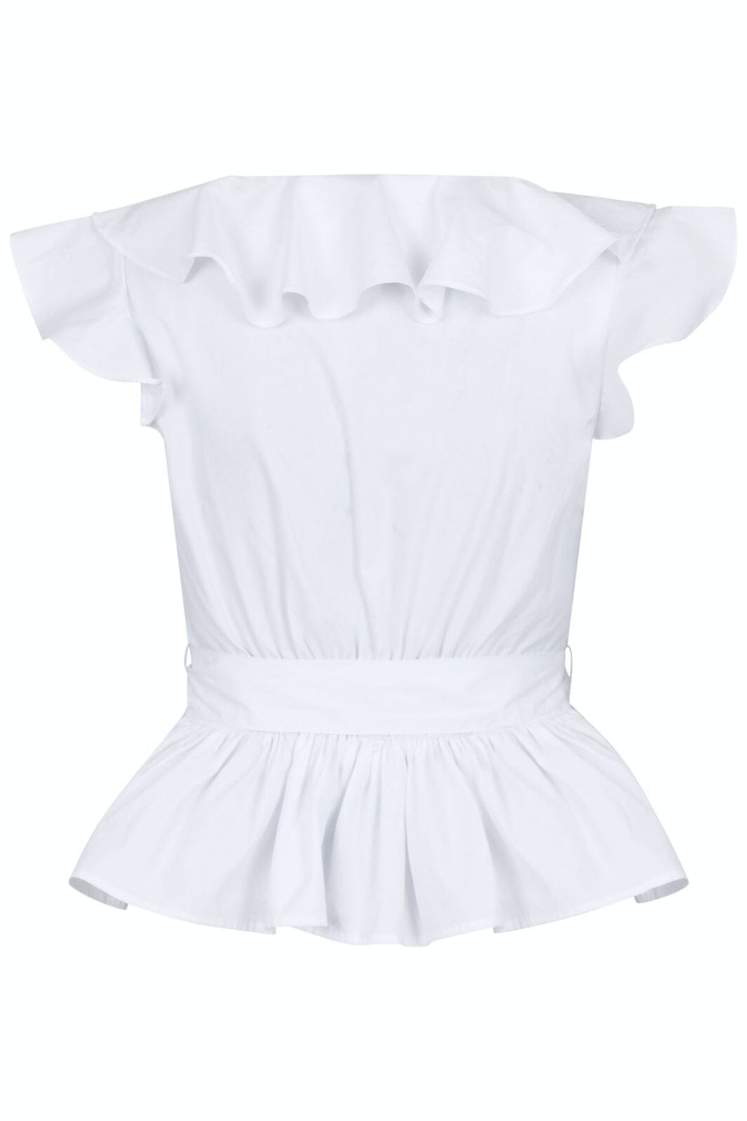 Neo Noir - Joseline Poplin Top - White