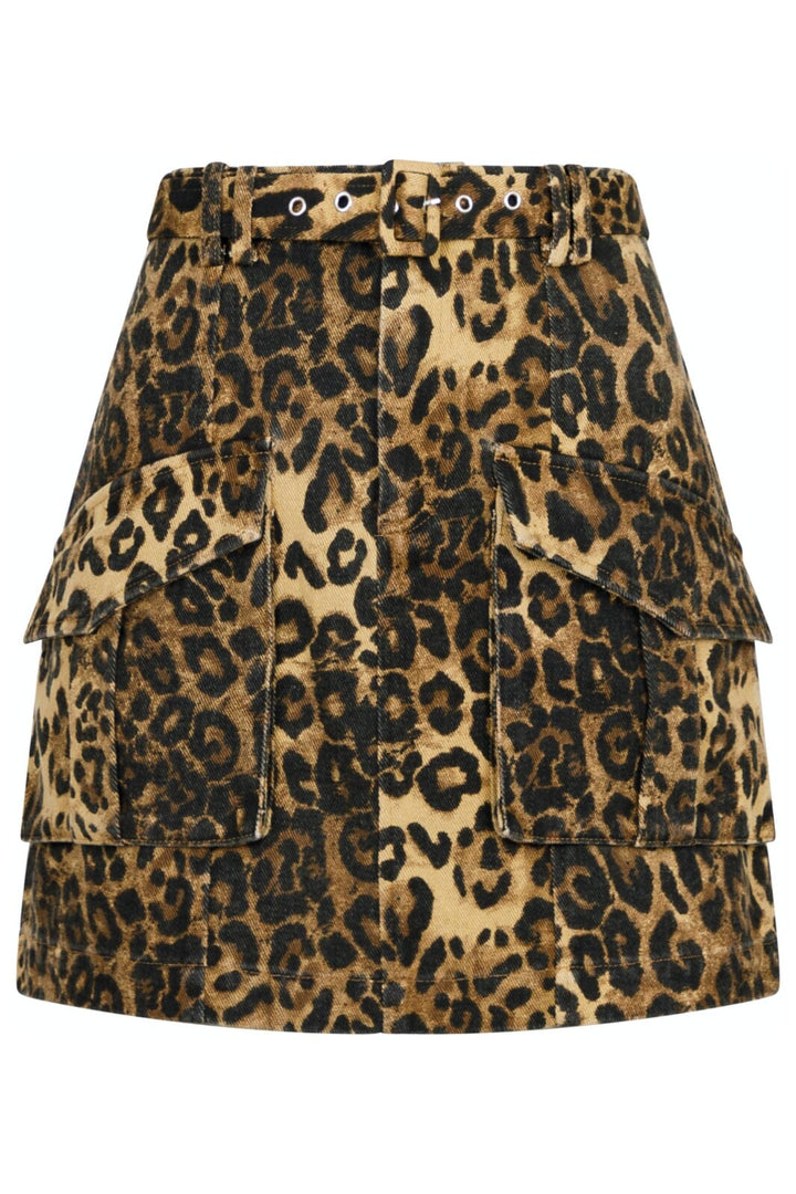 Neo Noir - Layken Leo Cargo Skirt - Leopard