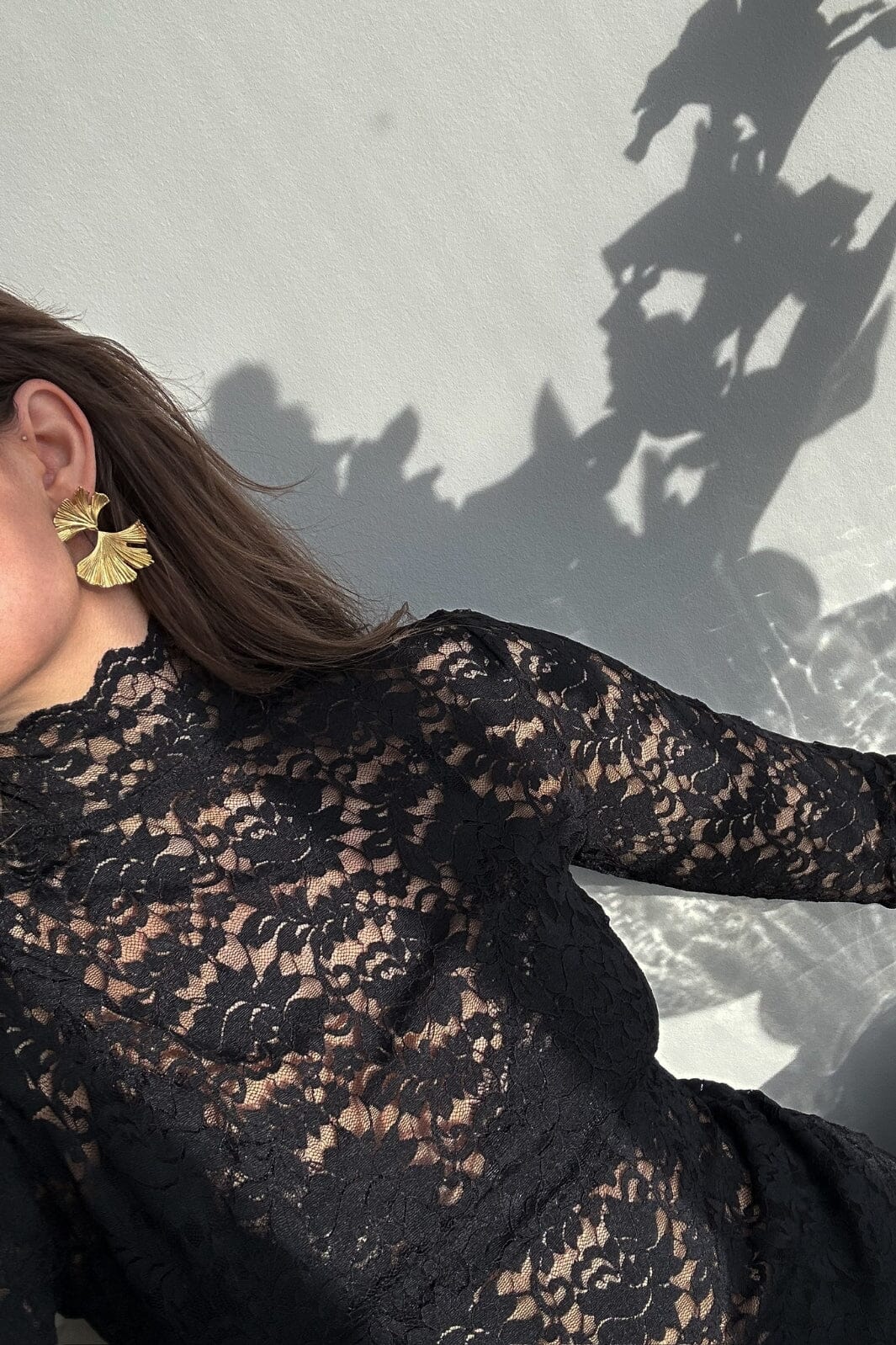 Neo Noir - Liza Laceflower Blouse - Black