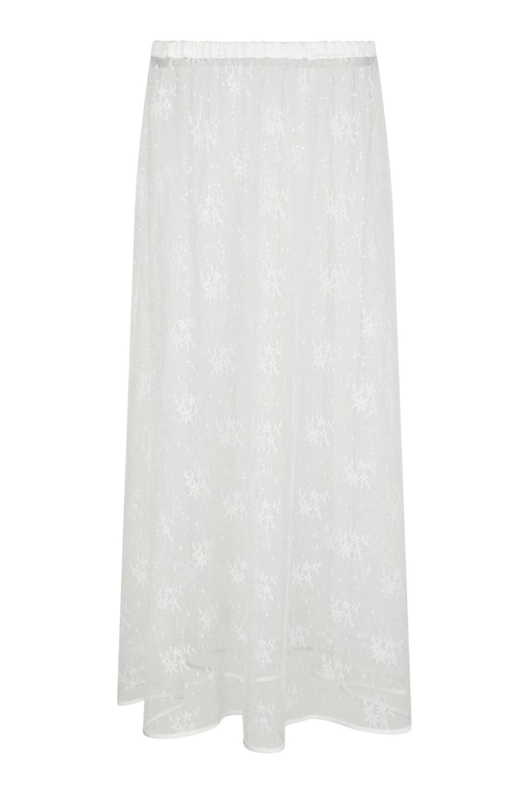 Neo Noir - Loreta Lace Sequins Skirt 164611 - 120 - White