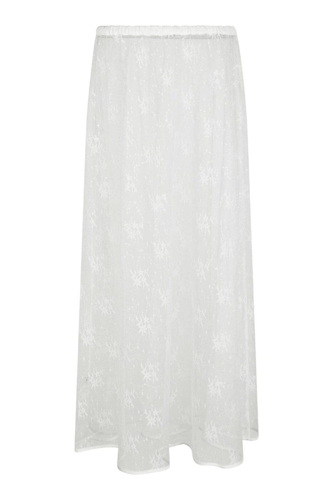Neo Noir - Loreta Lace Sequins Skirt 164611 - 120 - White