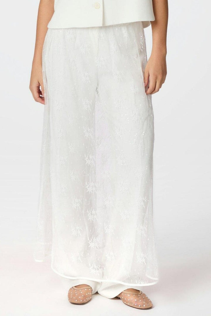 Neo Noir - Loreta Lace Sequins Skirt 164611 - 120 - White
