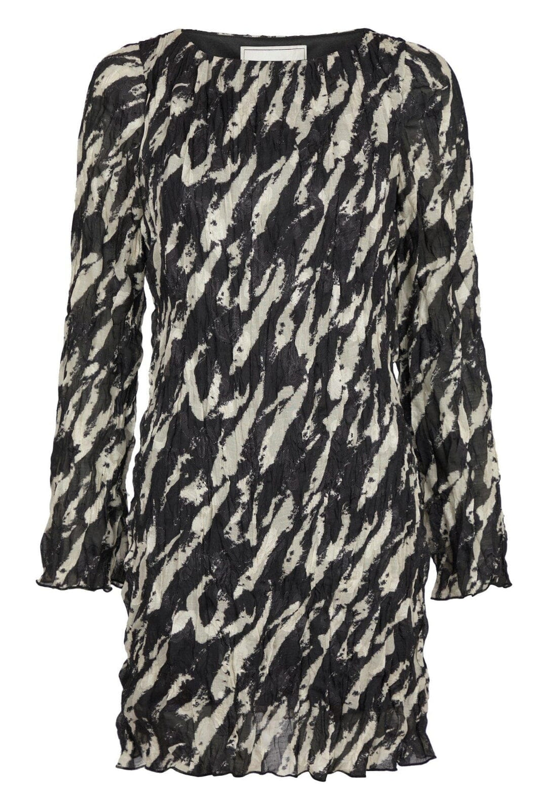Neo Noir - Luni Distressed Zebra Dress - Black