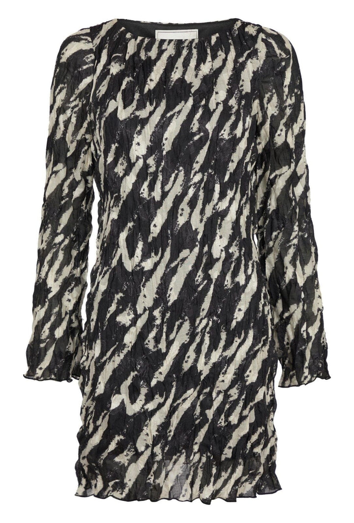 Neo Noir - Luni Distressed Zebra Dress - Black