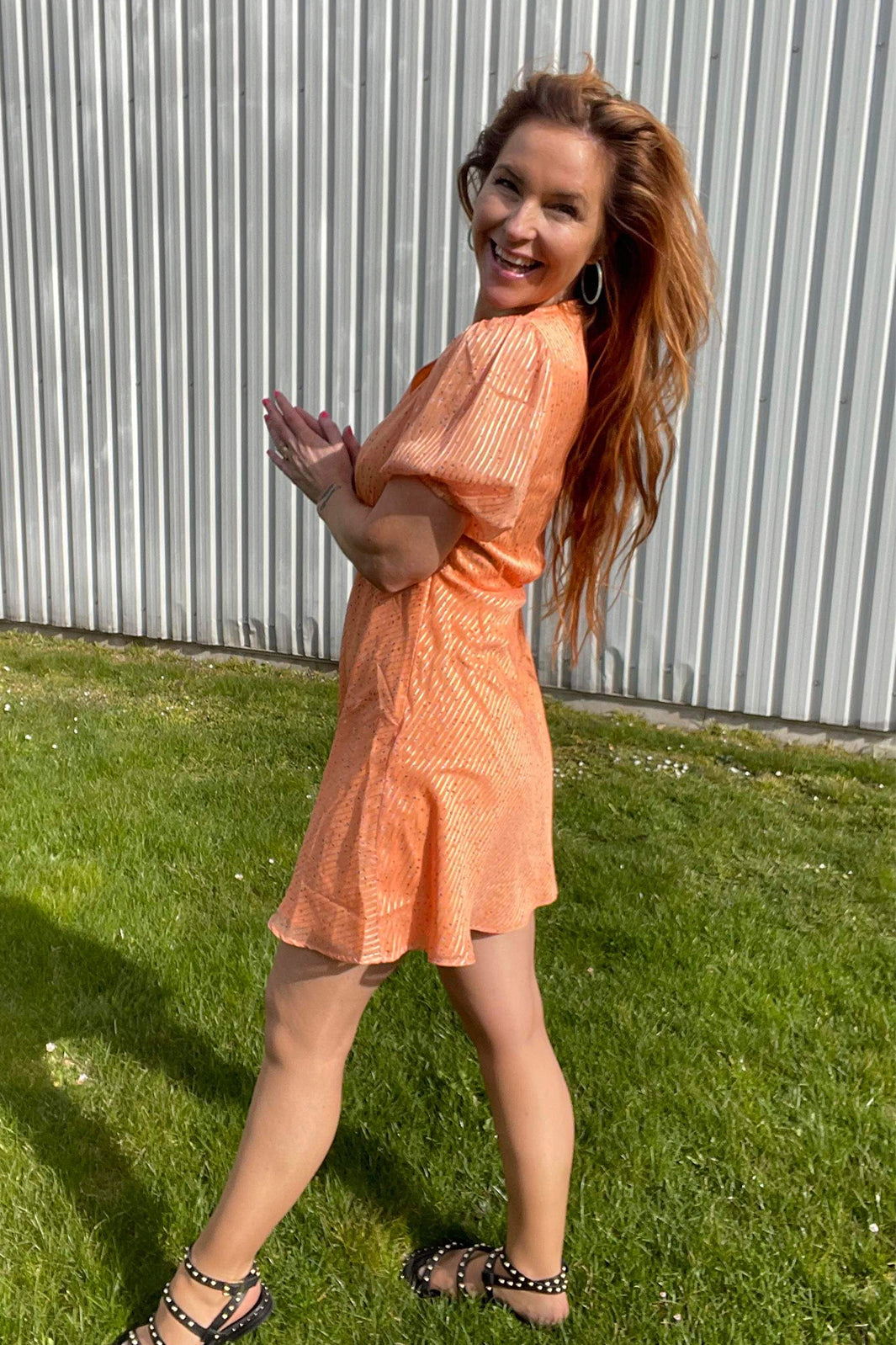 Neo Noir - Nobu Sparkle Dress - Tangerine