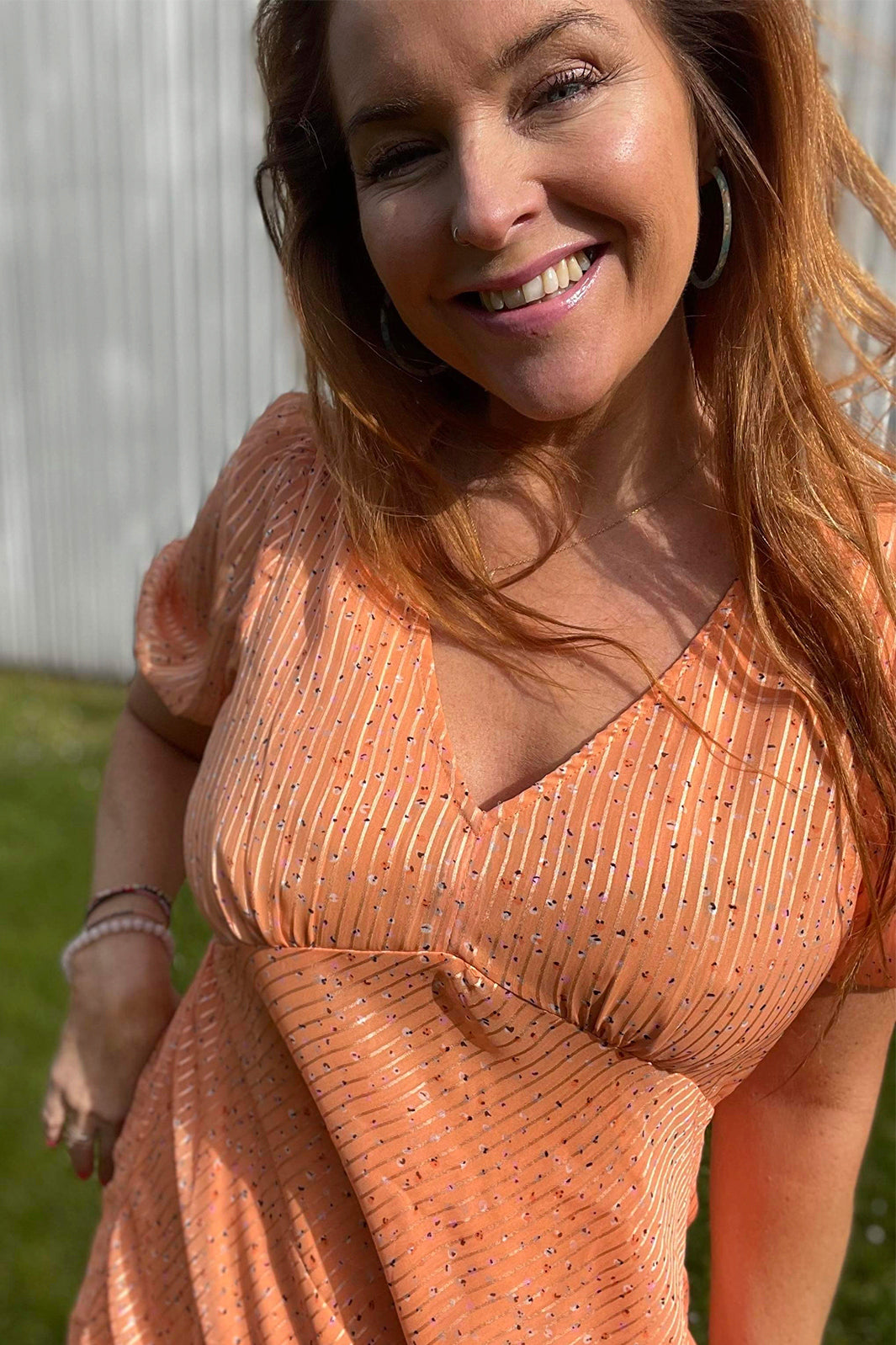 Neo Noir - Nobu Sparkle Dress - Tangerine