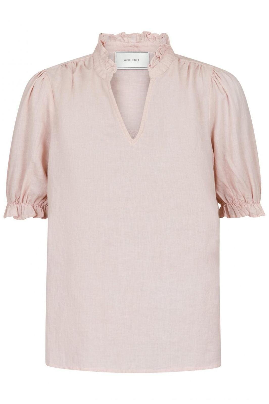 Neo Noir - Odesa Linen Blouse - Rose Smoke