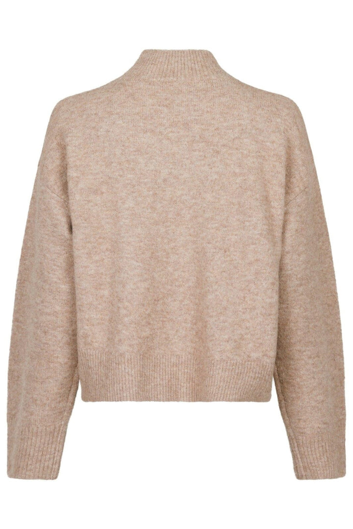 Neo Noir - Paulina Knit Blouse - Sand Melange
