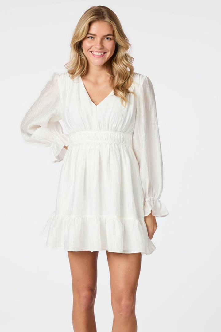 Neo Noir - Sima Solid Dress 164914 - 120 - White