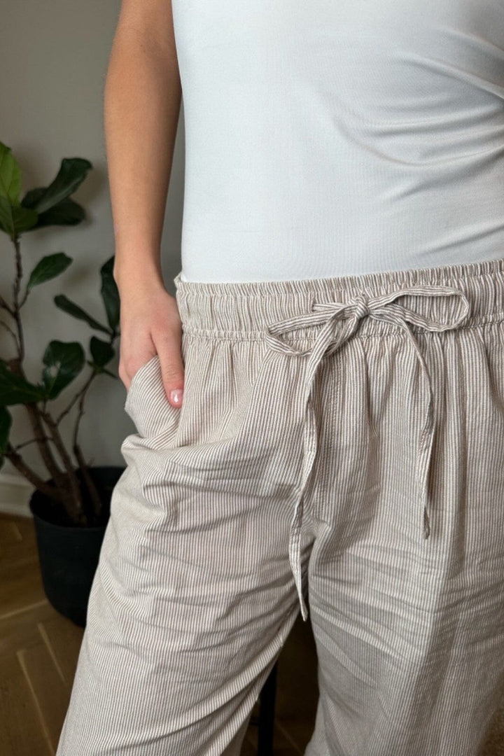 Neo Noir - Sonar Mini Stripe Pants - Sand