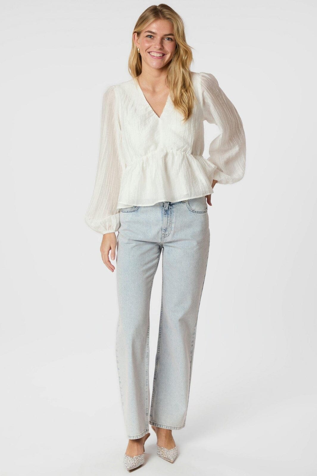 Neo Noir - Timmy Solid Blouse 164913 - 120 - White