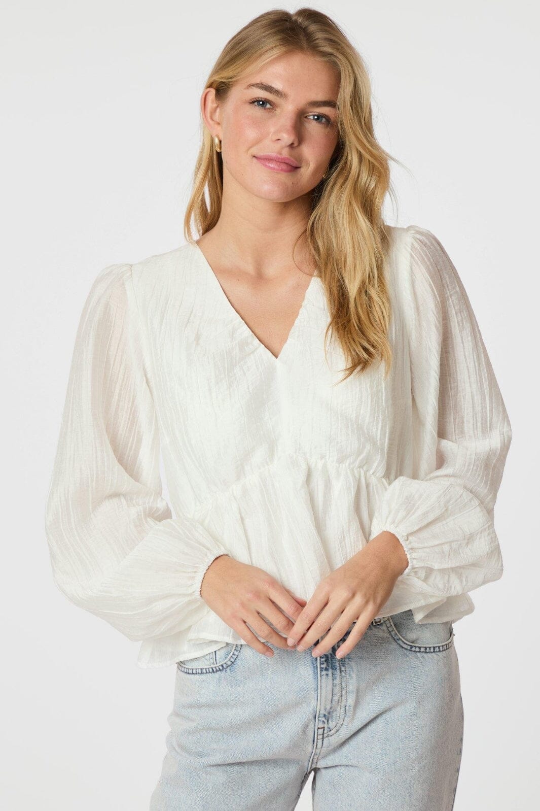 Neo Noir - Timmy Solid Blouse 164913 - 120 - White