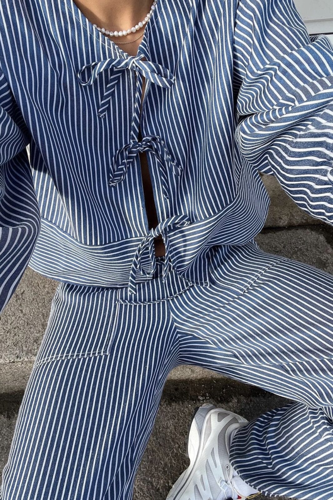Neo Noir - Wanda Stripe Shirt - Blue