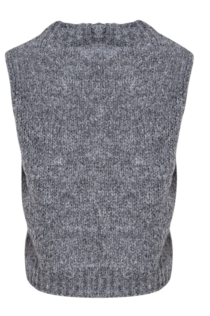 Noella - Kala Vest Wool - Dark Grey Melange