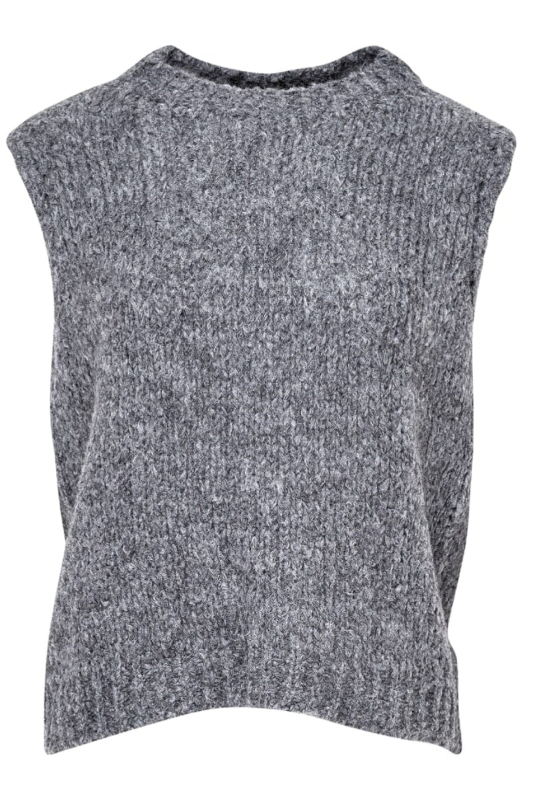 Noella - Kala Vest Wool - Dark Grey Melange