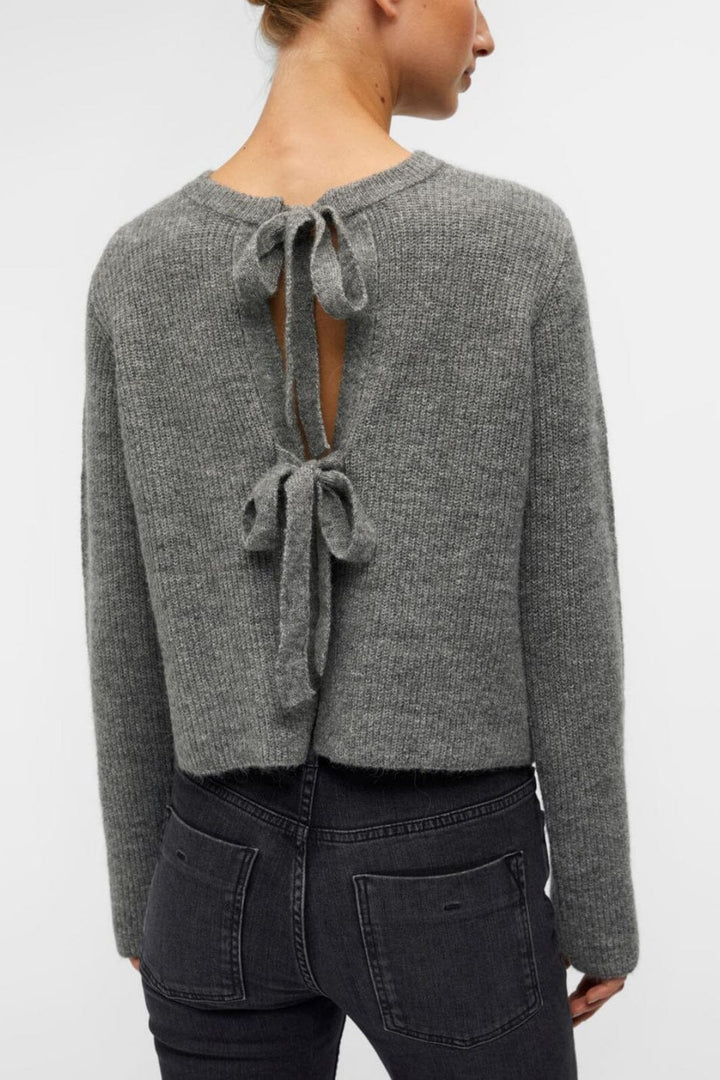 Object - Objparvi Knit Cardigan 130 - 4434593 Medium Grey Melange