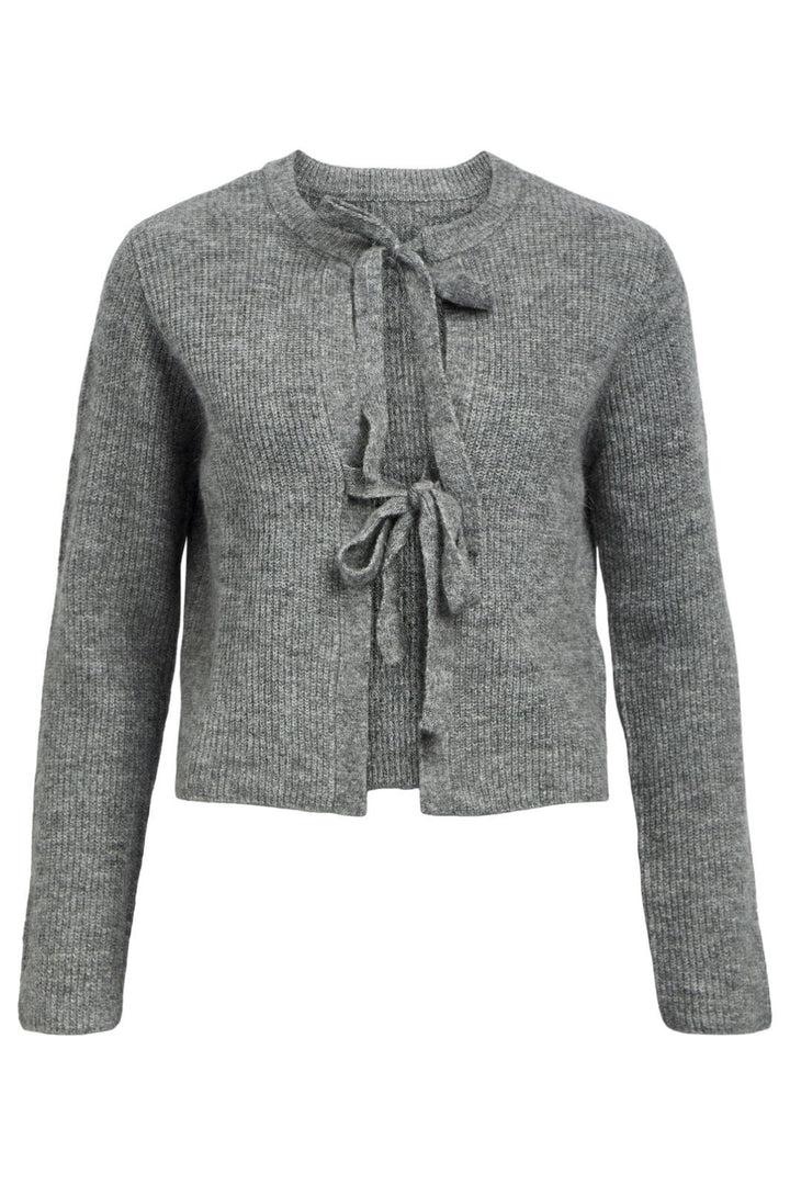 Object - Objparvi Knit Cardigan 130 - 4434593 Medium Grey Melange