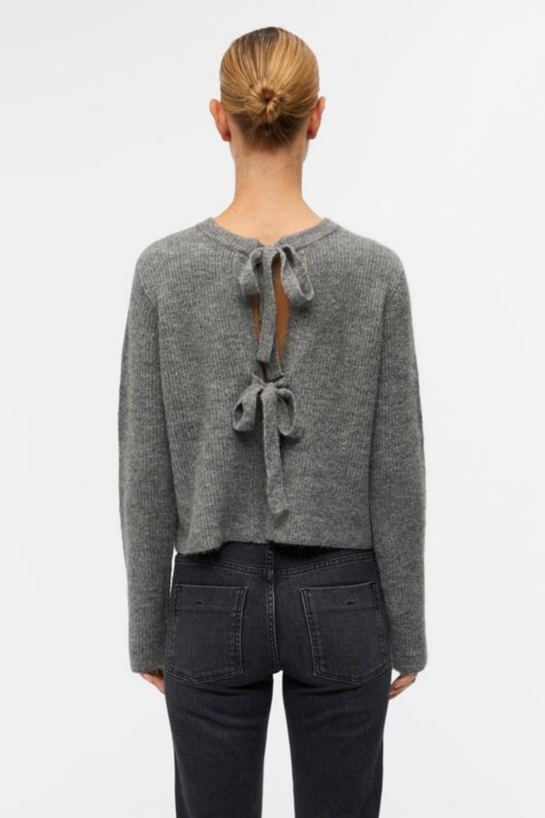 Object - Objparvi Knit Cardigan 130 - 4434593 Medium Grey Melange