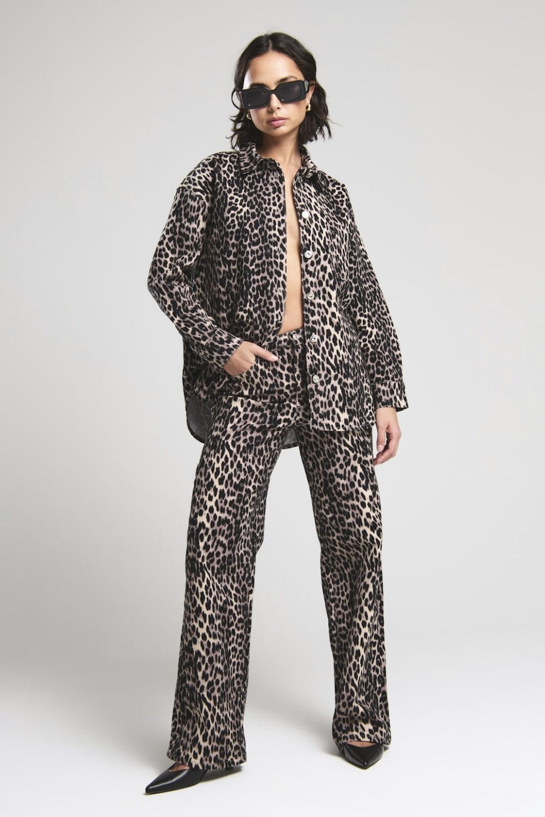 Only - Onlanlie Ls Shacket - 4688028 Black Leo
