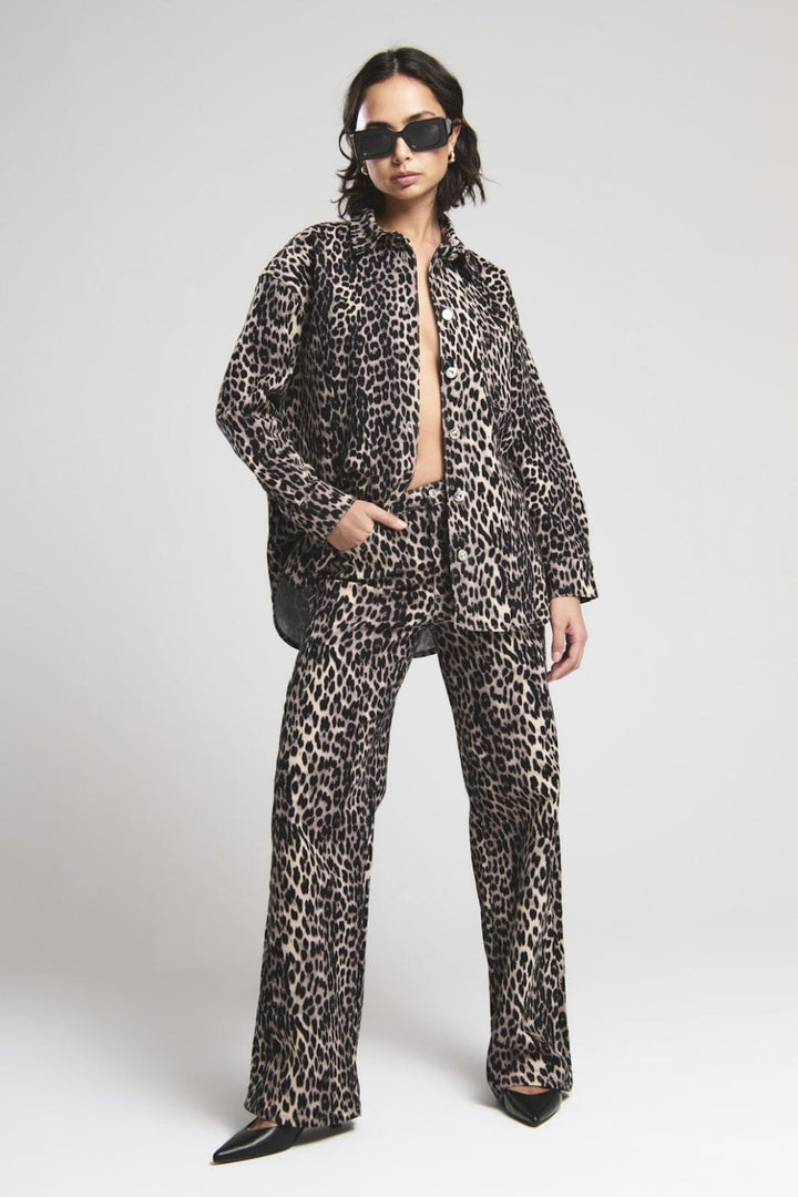 Only - Onlanlie Ls Shacket - 4688028 Black Leo