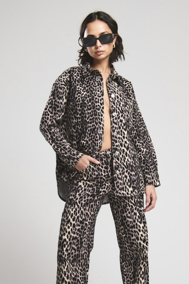 Only - Onlanlie Ls Shacket - 4688028 Black Leo