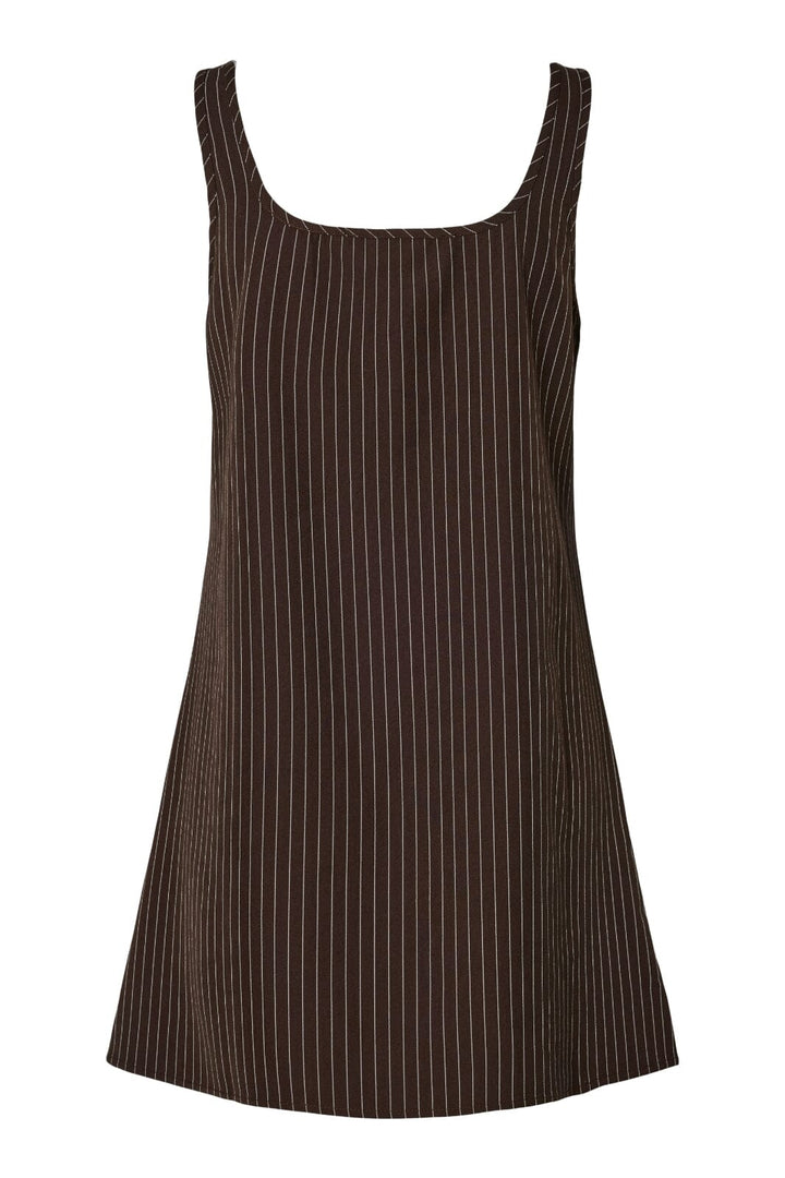 Pieces - Pcanja Sl Short Spencer Dress - 4977299 Delicioso Pinstripe