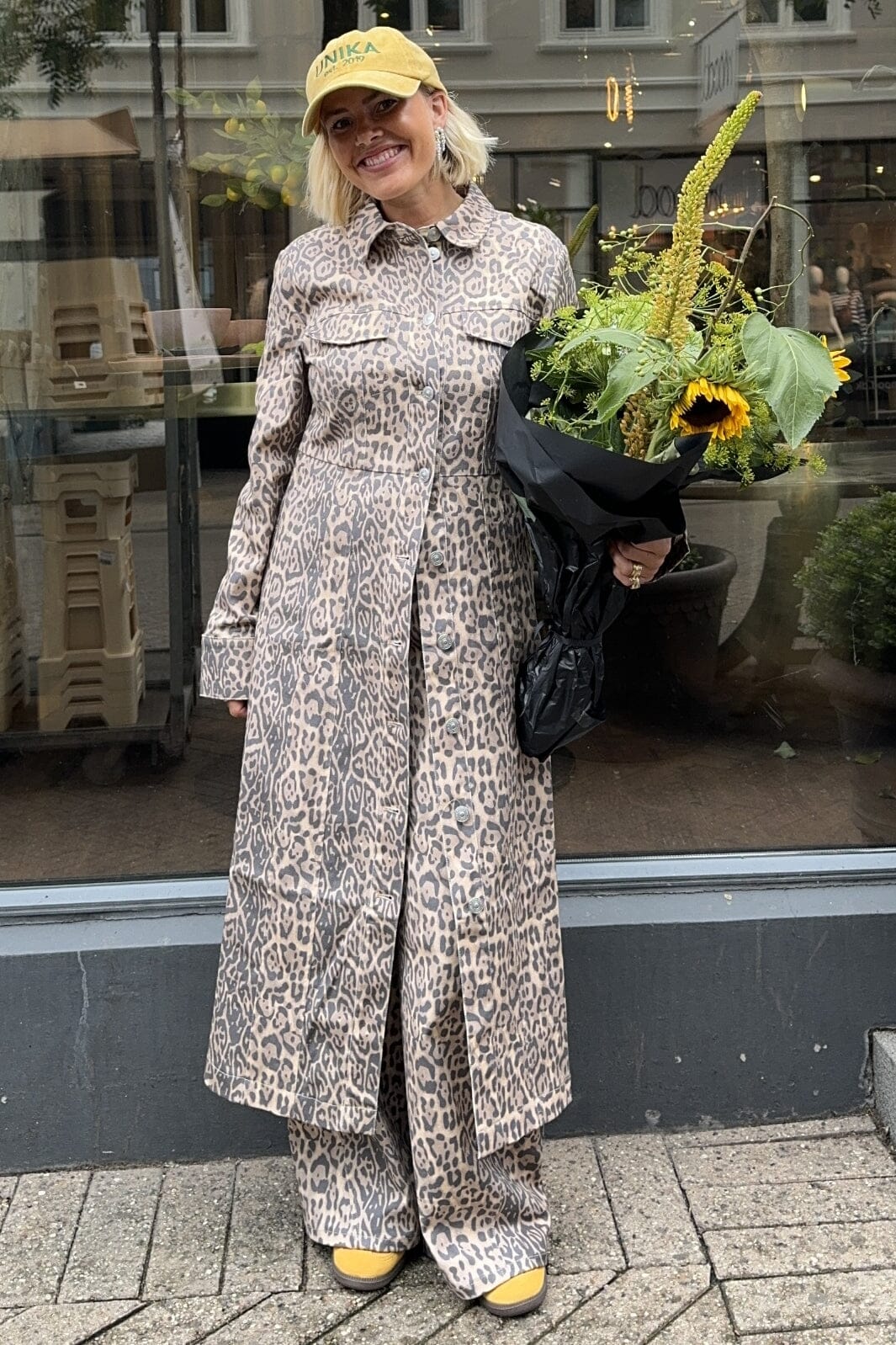 Pieces - Pcfia Ls Long Denim Dress Fsy - 4747700 Black Leo