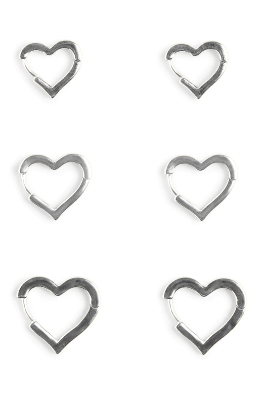 Pieces - Pcjikka Earrings 3-Pack - 4979354 Silver Colour