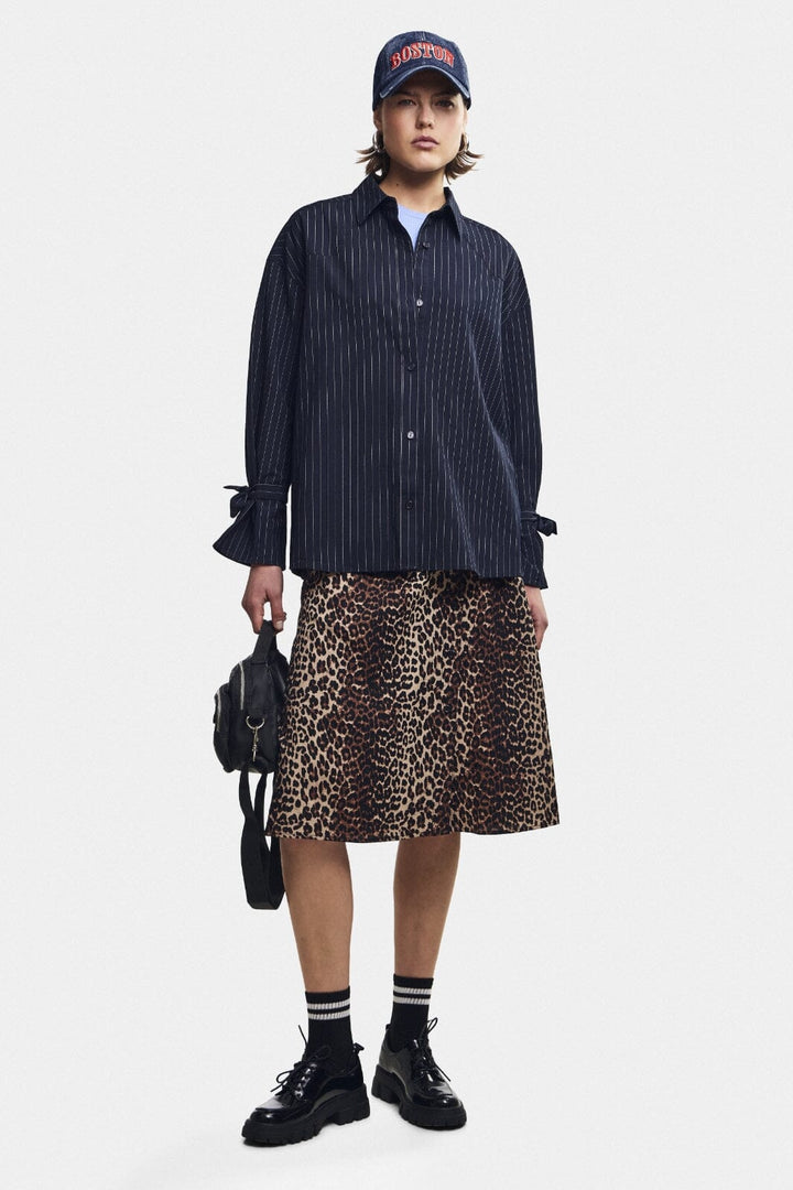 Pieces - Pcmellisa Ankle Button Skirt - 4427357 Black Leo