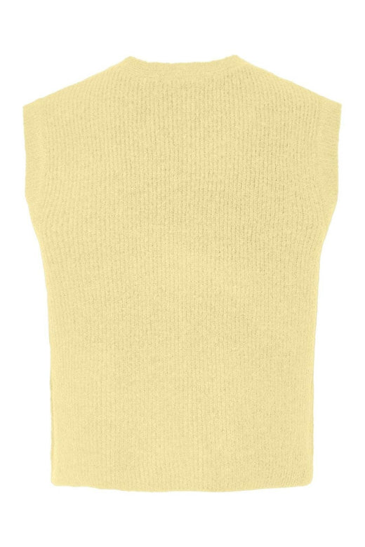 Pieces - Pcsilly Sl V-Neck Knit Vest - 4974532 French Vanilla