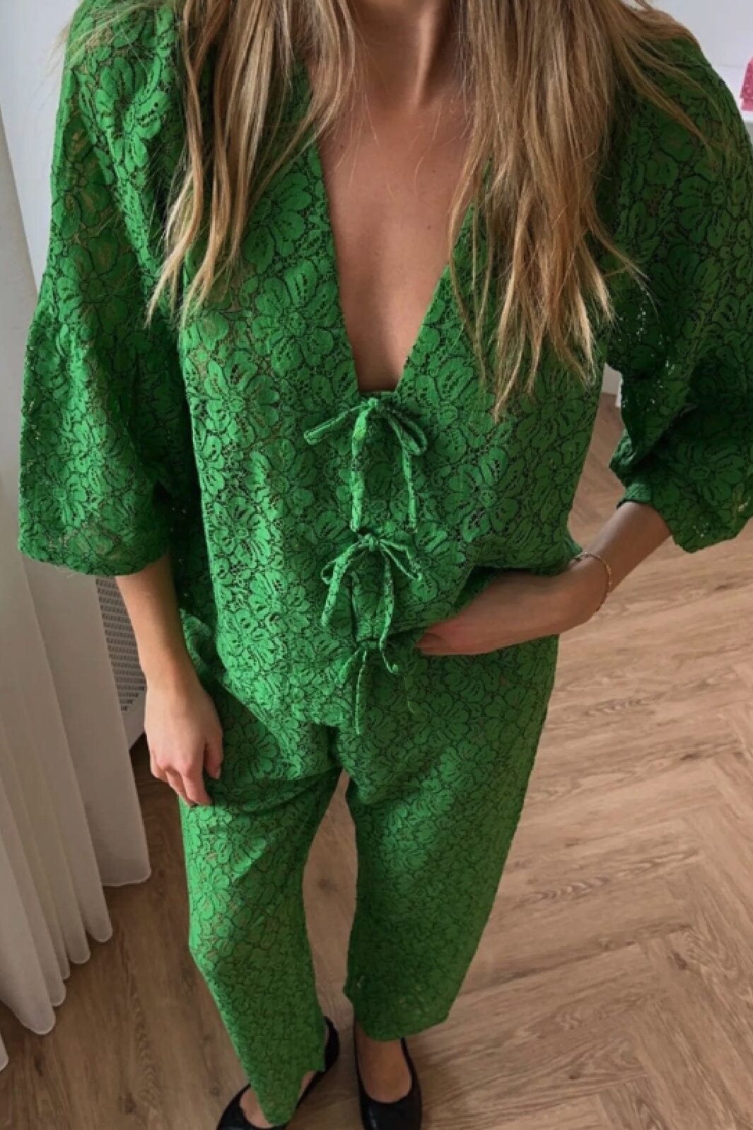 Sissel Edelbo - Asta Pants - Leftover Lace SE 1127 - Green