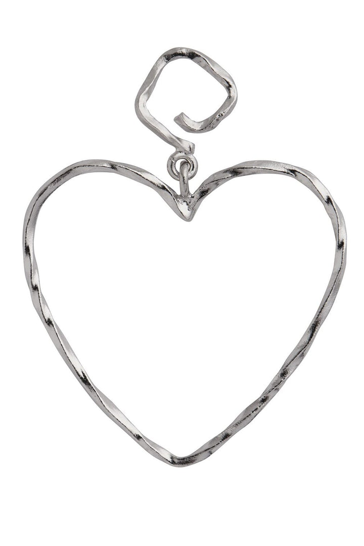 Stine A - Funky Heart Earring - Silver - 1317-00-S